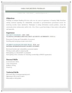 Sara FSHEKAH CV pdf